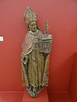 Statue, St Amand (v1480, bois sculpte et polychrome) (Musee d'Arras)